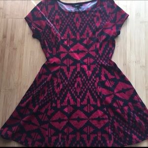 Patterned Skater Dress